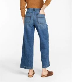 L.L.Bean 207 Vintage High-Rise Wide Leg Jean Women's Regular -Maine Sport Store 207 Vintage High Rise Wide Leg Jean Women s Regular fadedIndigo 2