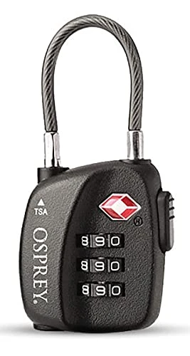Osprey TSA 3 Dial Cable Lock Black 1 Osprey TSA 3 Dial Cable Lock Black