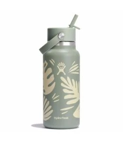 Hydro Flask 32 Oz Wide Flex Straw Cap -Maine Sport Store 32ozWideFlexStrawCap BotanicalBlissagave