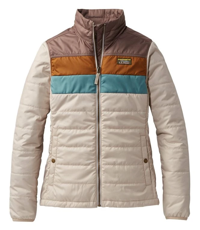L.L.Bean Mountain Classic Hooded Puffer Color Block Women's Regular 1 L.L.Bean Mountain Classic Hooded Puffer Color Block Women's Regular