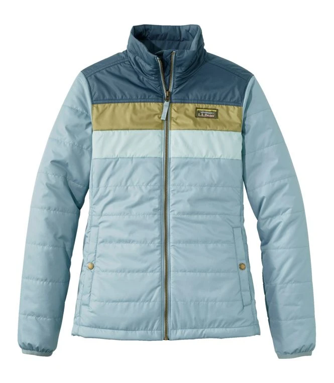 L.L.Bean Mountain Classic Hooded Puffer Color Block Women's Regular 2 L.L.Bean Mountain Classic Hooded Puffer Color Block Women's Regular - Image 2