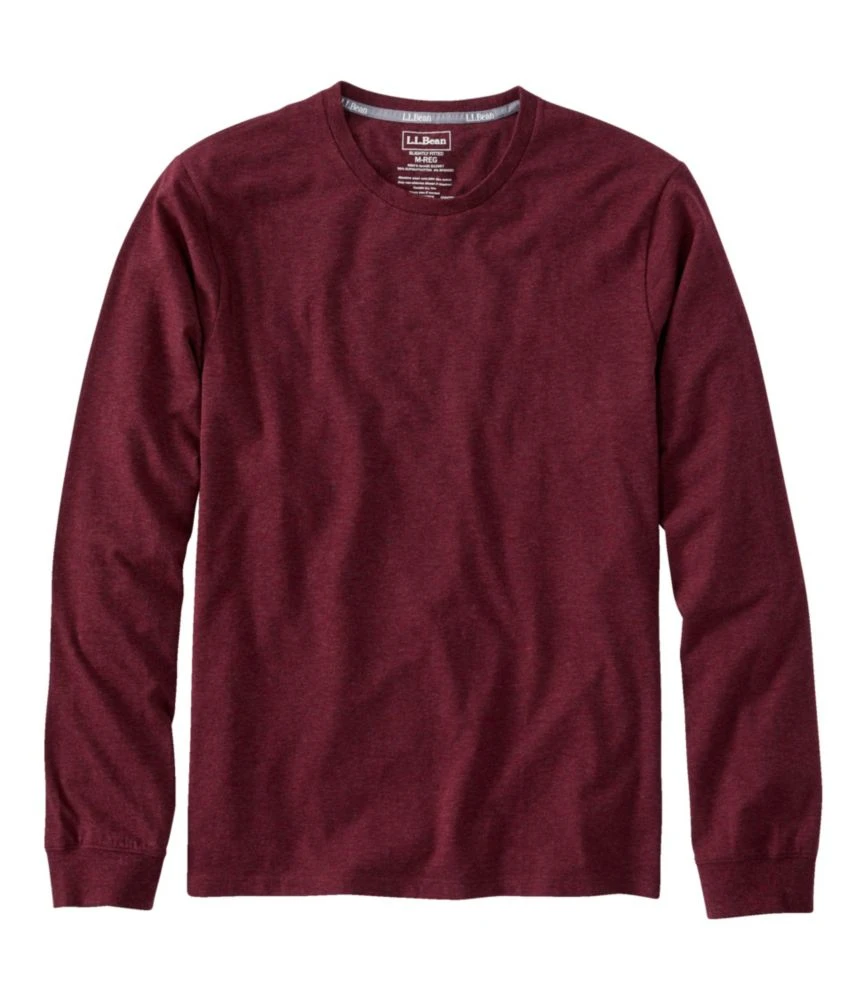 L.L.Bean Comfort Stretch Pima Long Sleeve Tee Shirt Men's Regular 3 L.L.Bean Comfort Stretch Pima Long Sleeve Tee Shirt Men's Regular - Image 3