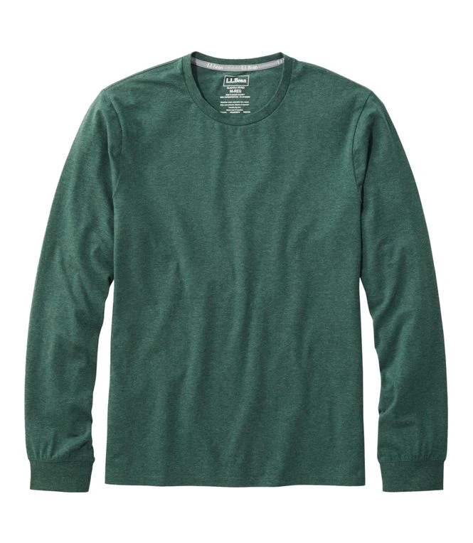 L.L.Bean Comfort Stretch Pima Long Sleeve Tee Shirt Men's Regular 2 L.L.Bean Comfort Stretch Pima Long Sleeve Tee Shirt Men's Regular - Image 2