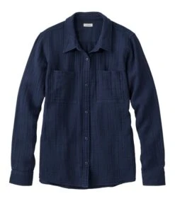 L.L.Bean Cloud Gauze Shirt Long Sleeve Women's Regular