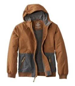 L.L.Bean Bean's Insulated 3 Season Jacket Hooded Colorblock Men's Regular -Maine Sport Store Bean sInsulated3SeasonJacketHoodedColorblockMen sRegular HazelnutAlloyGray 3