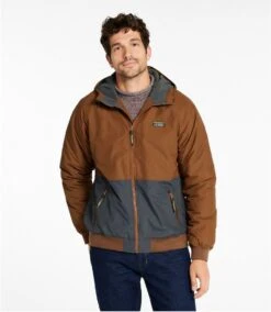 L.L.Bean Bean's Insulated 3 Season Jacket Hooded Colorblock Men's Regular