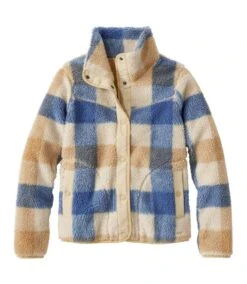 L.L.Bean Bean's Sherpa Fleece Jacket Women's Regular -Maine Sport Store Bean s Sherpa Fleece Jacket Women s Regular KatahdinKhakiPlaid 1