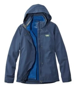 L.L.Bean Bean's Sweater Fleece 3-In-1 Jacket Women's Regular -Maine Sport Store Bean s Sweater Fleece 3 In 1 Jacket Women s Regular CarbonNavyOceanBlue 1
