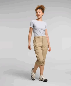 The North Face Women's Bridgeway Zip-Off Pant -Maine Sport Store BridgewayZip OffPant KhakiStone 3