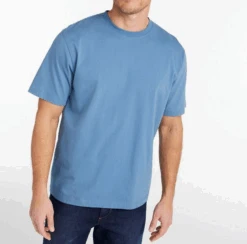 L.L.Bean Carefree Unshrinkable T Shirt Without Pocket Short-Sleeve Men's Regular