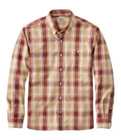 L.L.Bean Comfort Stretch Chambray Shirt Long Sleeve Slightly Fitted Plaid Men's Regular 5 L.L.Bean Comfort Stretch Chambray Shirt Long Sleeve Slightly Fitted Plaid Men's Regular -Maine Sport Store ComfortStretchChambrayShirtLongSleeveSlightlyFittedPlaidMen sRegular RedChestnut 1