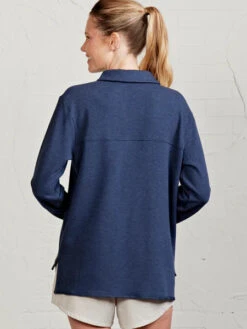 FT Polo Sweatshirt 5 FT Polo Sweatshirt -Maine Sport Store FTPoloSweatshirt ClassicNavyHeather 3