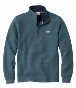 L.L.Bean Lakewashed Double-Knit Quarter-Zip Long Sleeve Men's Regular