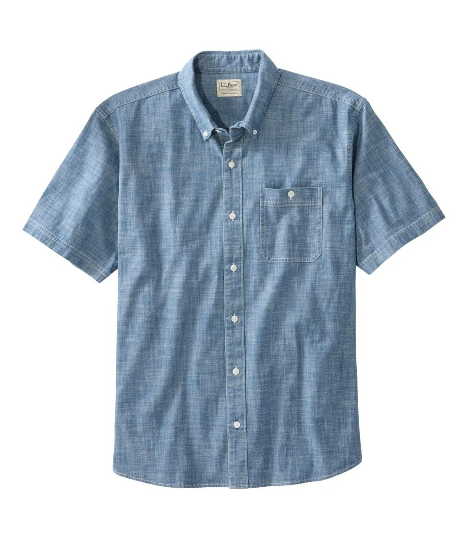 L.L.Bean Men's Comfort Stretch Chambray Shirt 2 L.L.Bean Men's Comfort Stretch Chambray Shirt - Image 2