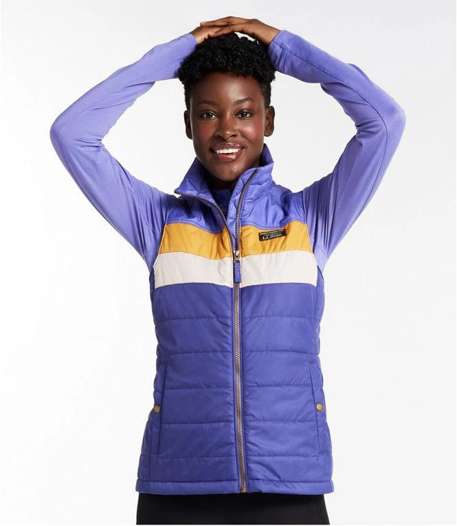 L.L.Bean Mountain Classic Puffer Vest Colorblock Women's Regular