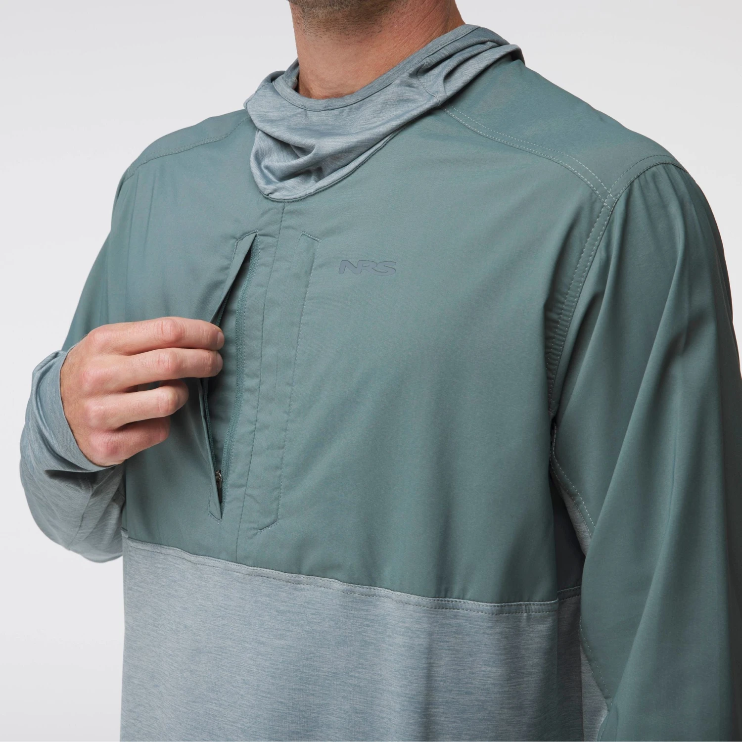 NRS Men's Silkweight Hybrid Hoodie 2 NRS Men's Silkweight Hybrid Hoodie - Image 2