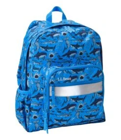 L.L.Bean Original Bookpack III Print 9 L.L.Bean Original Bookpack III Print -Maine Sport Store OriginalBookpackIIIPrint GlacierBlueShark