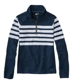 L.L.Bean Peaks Island 1/4 Zip Stripe Women's Regular