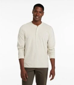 L.L.Bean Performance Pima Long Sleeve Henley Men's Regular