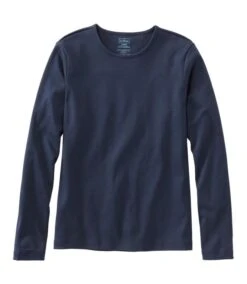 L.L.Bean Pima Crewneck Long Sleeve Women's Regular -Maine Sport Store PimaCrewneckLongSleeveWomen sRegular RavenBlue 1