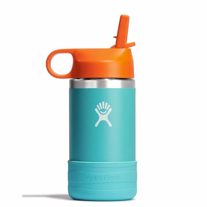 Hydro Flask 12 Oz Kids Wide Mouth W/ Straw Lid & Boot 1 Hydro Flask 12 Oz Kids Wide Mouth W/ Straw Lid & Boot