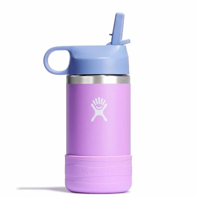 Hydro Flask 12 Oz Kids Wide Mouth W/ Straw Lid & Boot 2 Hydro Flask 12 Oz Kids Wide Mouth W/ Straw Lid & Boot - Image 2