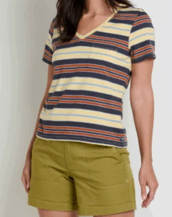 W'S GROM V NECK SS SHIRT