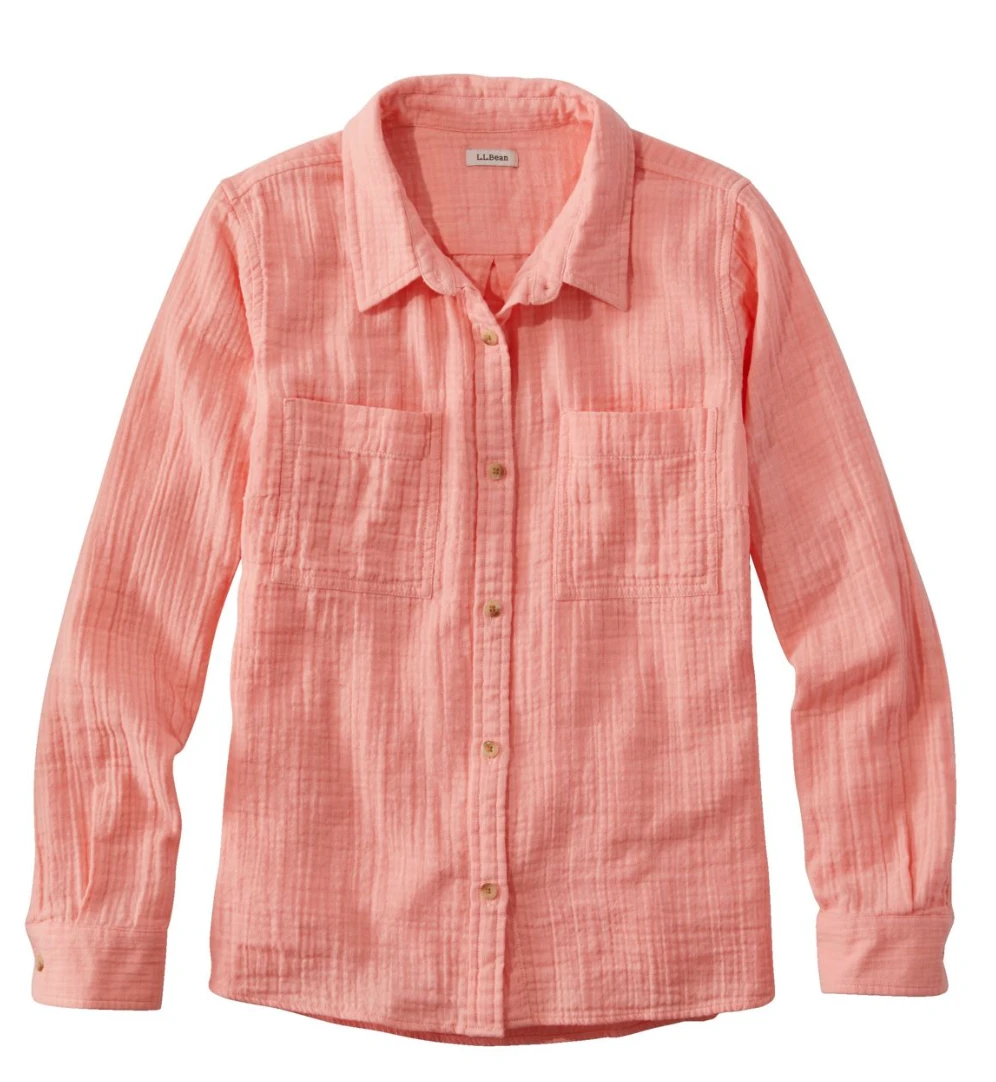 L.L.Bean Cloud Gauze Shirt Long Sleeve Women's Regular 3 L.L.Bean Cloud Gauze Shirt Long Sleeve Women's Regular - Image 3