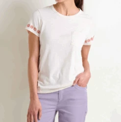 W'S PRIMO SS CREW EMBROIDERED