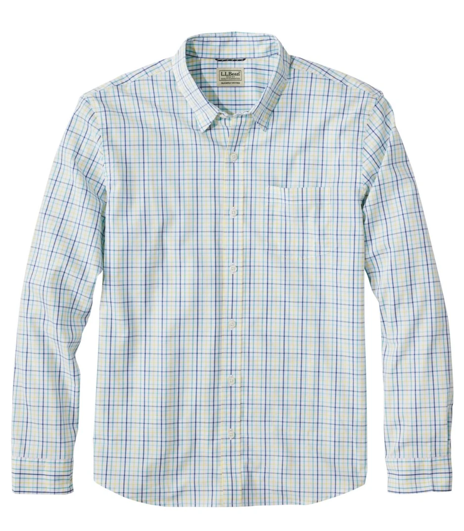 L.L.Bean Comfort Stretch Performance Shirt Long Sleeve Slightly Fitted Plaid Men's Regular 2 L.L.Bean Comfort Stretch Performance Shirt Long Sleeve Slightly Fitted Plaid Men's Regular - Image 2