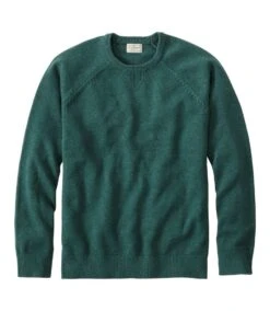 L.L.Bean Wicked Soft Cotton Cashmere Crew Men's Regular -Maine Sport Store Wicked Soft Cotton Cashmere Crew Men s Regular BlackForestGreen