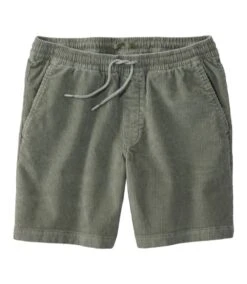 L.L.Bean Wide Wale Corduroy Pull-On Short 7" Men's -Maine Sport Store WideWaleCorduroyPullOnShort7 OliveGrey